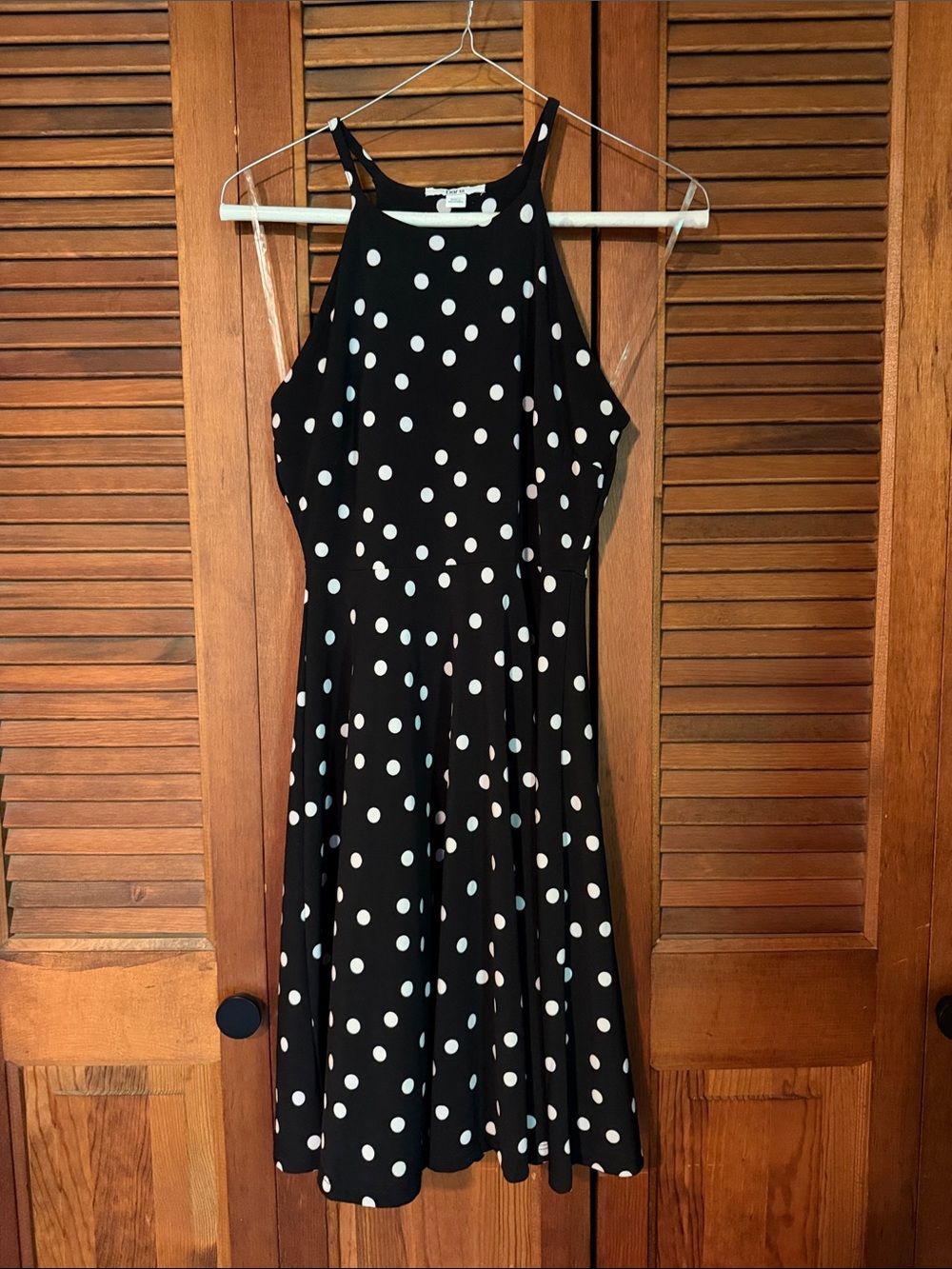 Bar III Black and White Polka Dot Midi Dress